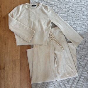 Cream Knit Lounge Set from Lulus size small